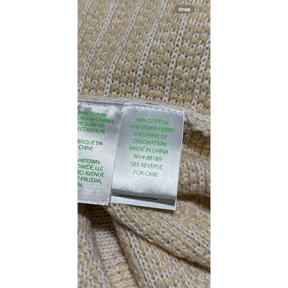 Lilly Pulitzer Tatum gold metallic cardigan long fringe hem S - Picture 11 of 12